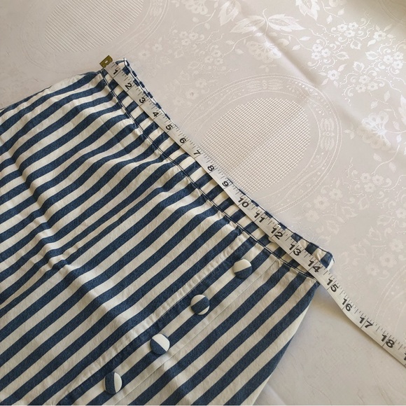 Forever 21 Women’s Size M Blue/White Stripes Mini Short Skirt Side Zip Casual - Picture 10 of 16